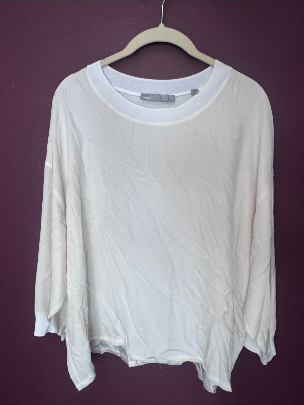 Vince 100% silk Blouse 3/4 sleeve